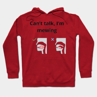 Can't talk I'm mewing meme looksmax graph quote funny Hoodie